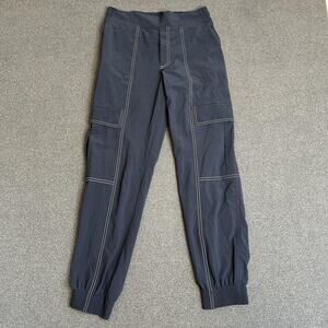 Athleta Jogger Pants Womens 0 Blue Chelsea Utility Jogger Elastic Waist Pockets